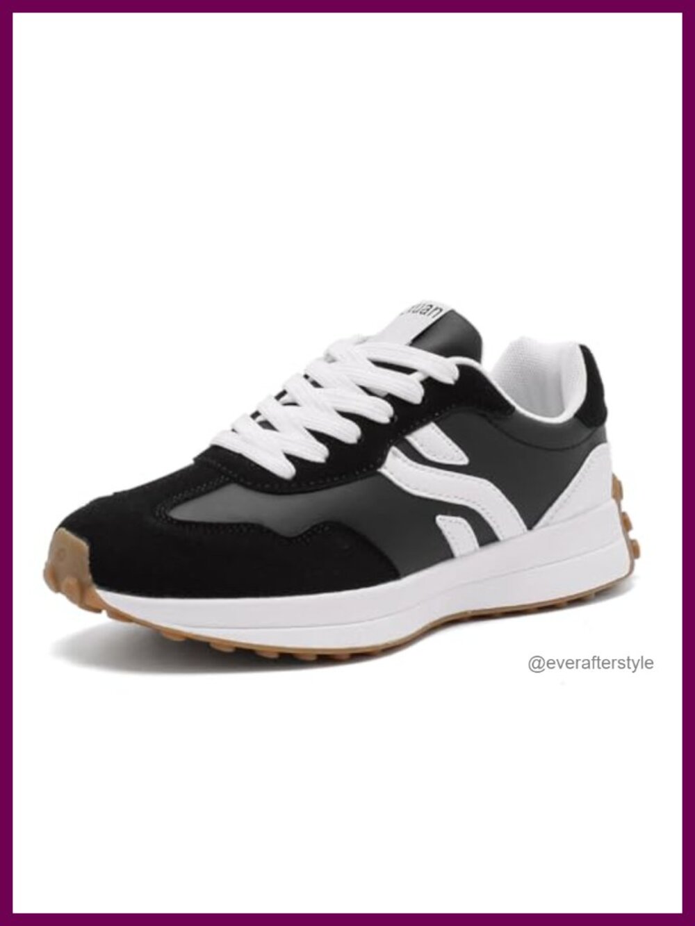 Retro Chunky Sole Sneakers Lace-Up Walking Shoes Non-Slip Comfort